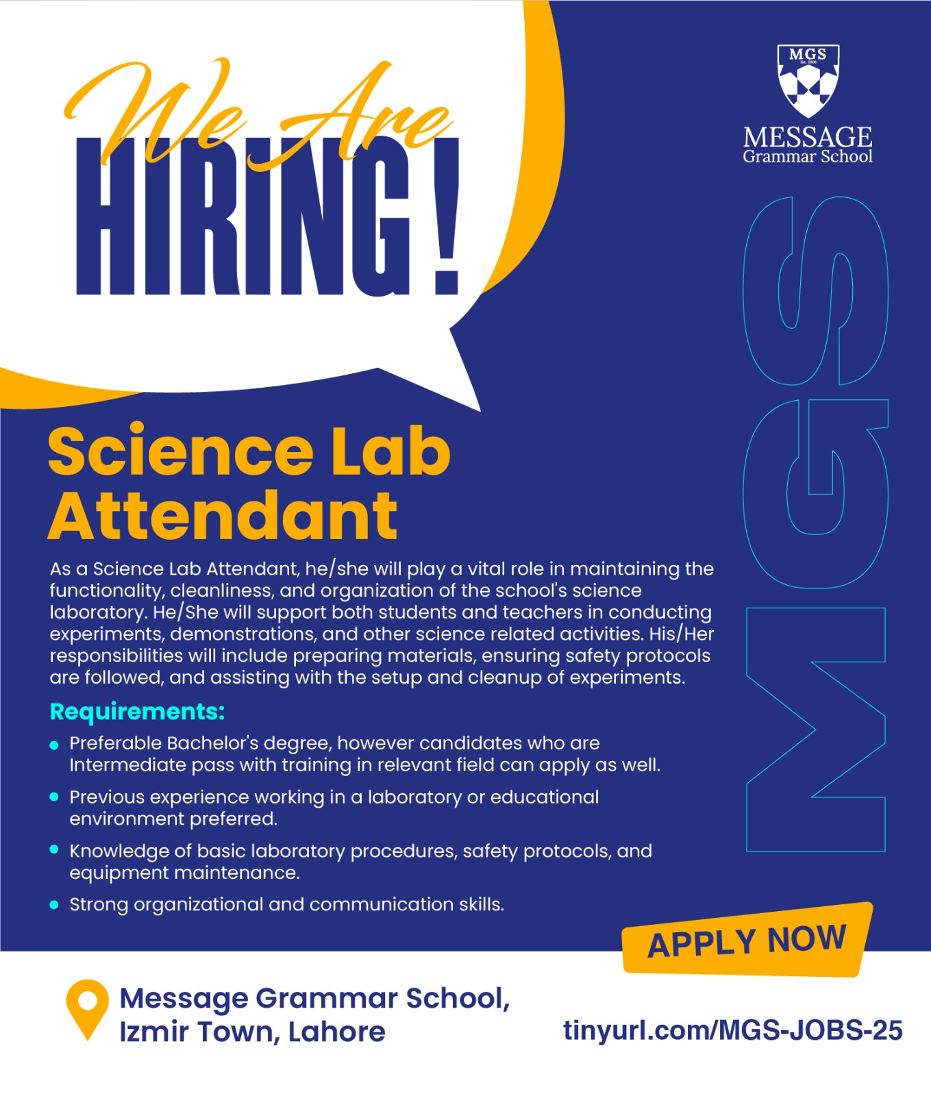 Science Lab Attendant