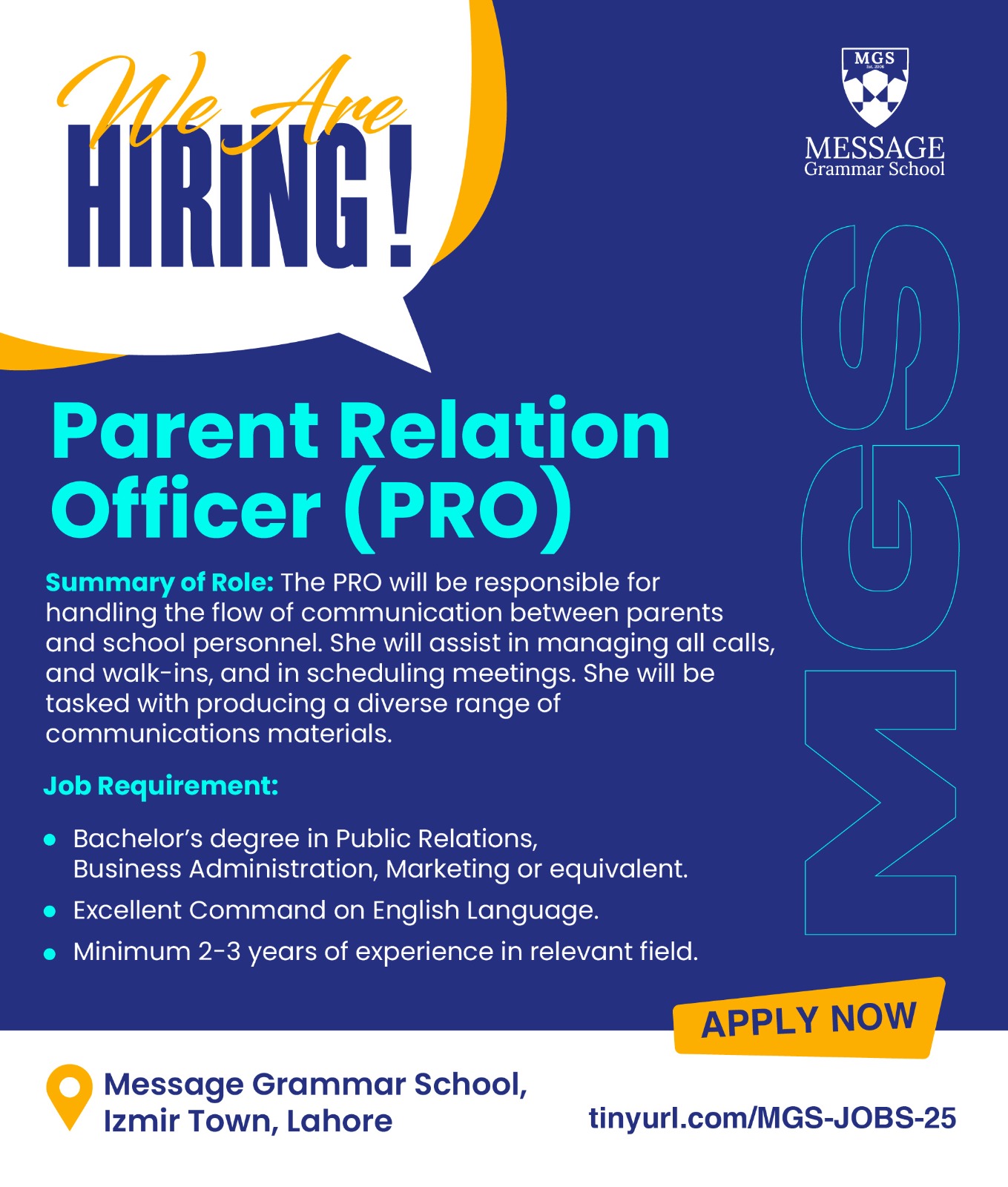 Parent Relation Officer (PRO)